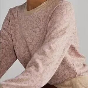 Anthropologie Dolan pink left coast leopard print pull over in pink and tan.